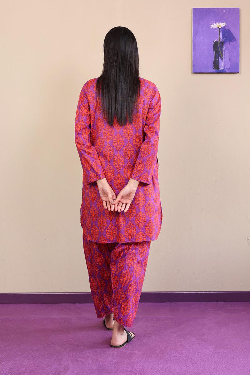 Generation - 2-Piece Thappa Set - Purple - Voile