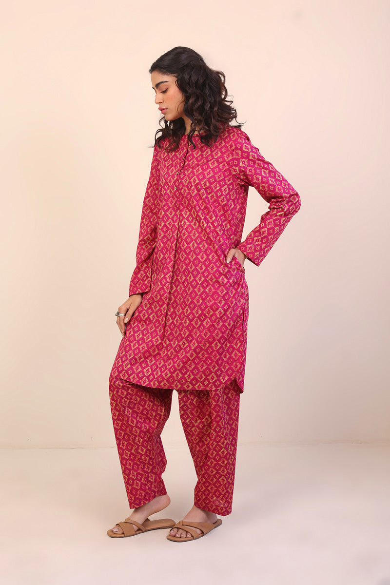 Generation - Ikat Printed 2-Piece - Pink - Lawn
