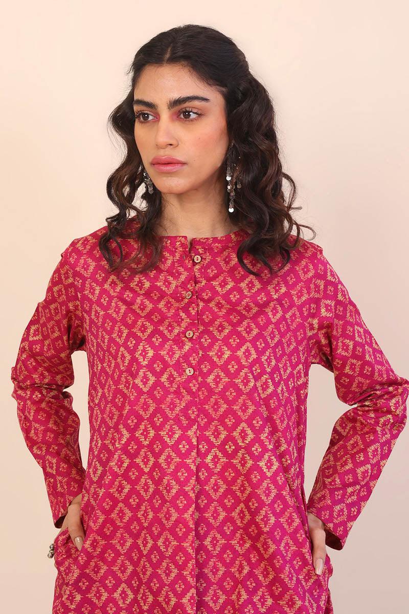 Generation - Ikat Printed 2-Piece - Pink - Lawn