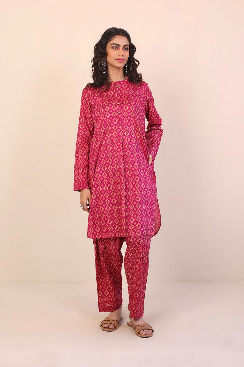 Generation - Ikat Printed 2-Piece - Pink - Lawn