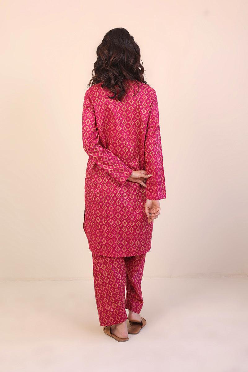 Generation - Ikat Printed 2-Piece - Pink - Lawn