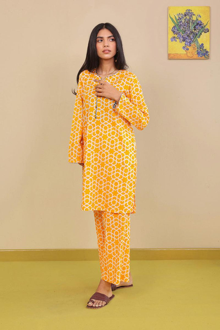 Generation - Geometric 2-Piece - Mango Yellow - Lawn