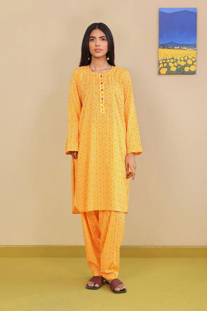 Generation - 2-Piece Geometric Set - Mango Yellow - Lawn