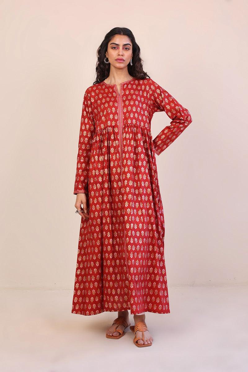 Generation - Sunehri Screen Printed - Maroon - 1 Piece