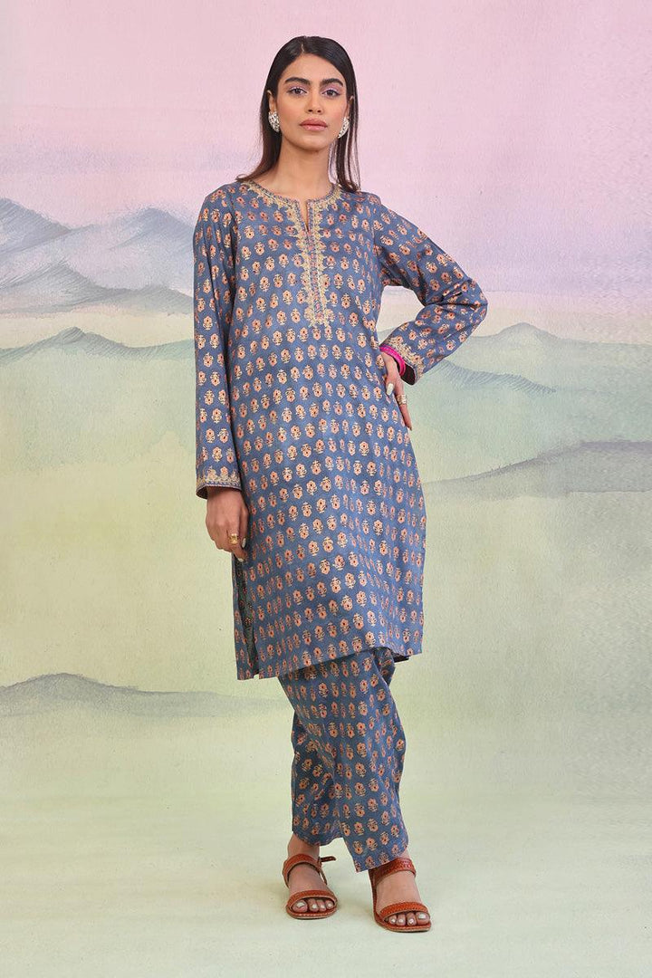 Generation - Sunehri Shalwar Kameez - Grey - 2 Piece