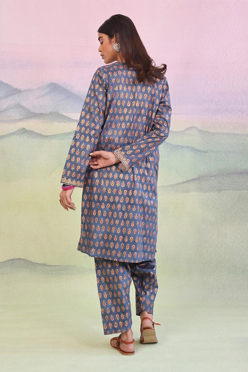 Generation - Sunehri Shalwar Kameez - Grey - 2 Piece