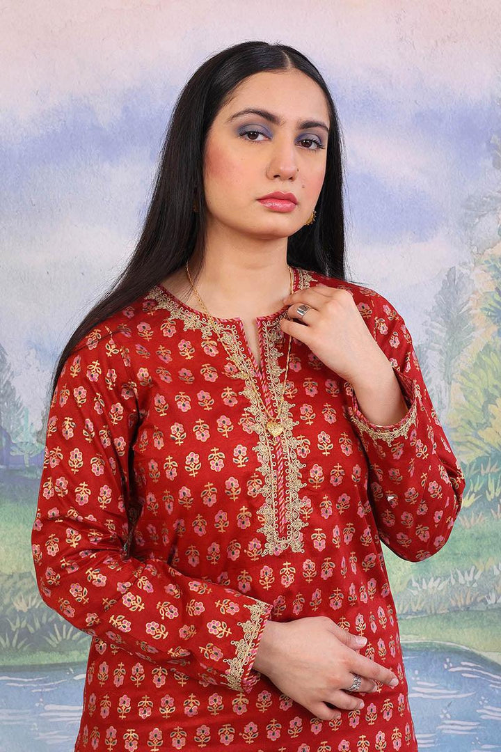 Generation - Sunehri Shalwar Kameez - Maroon - 2 Piece