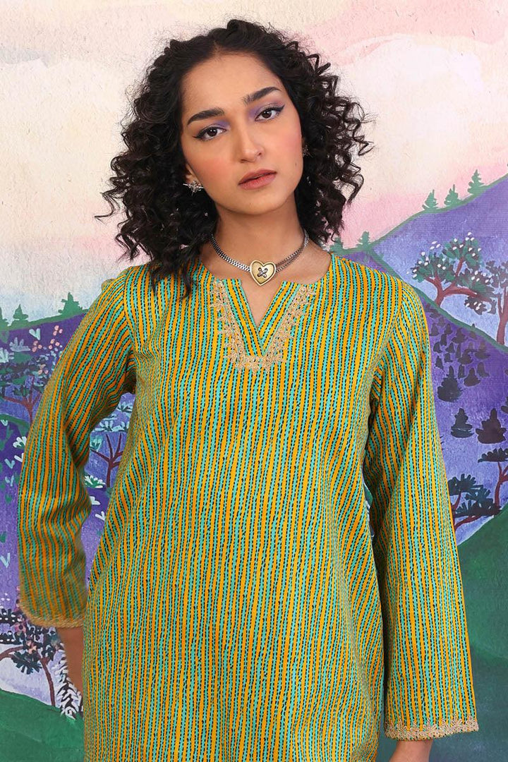 Generation - 2 Piece - Kaantha Set - Mango Yellow - Lawn