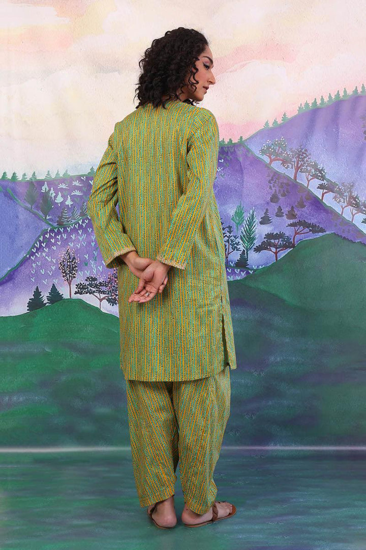 Generation - 2 Piece - Kaantha Set - Mango Yellow - Lawn