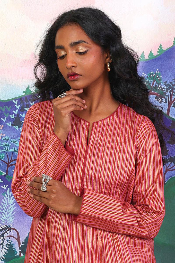 Generation - Sunehri Kurti - Maroon - 1 Piece