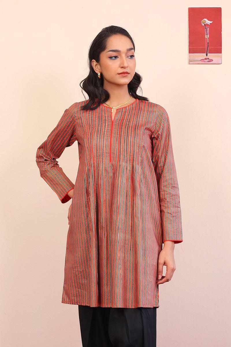 Generation - Sunehri Kurti - Red - 1 Piece