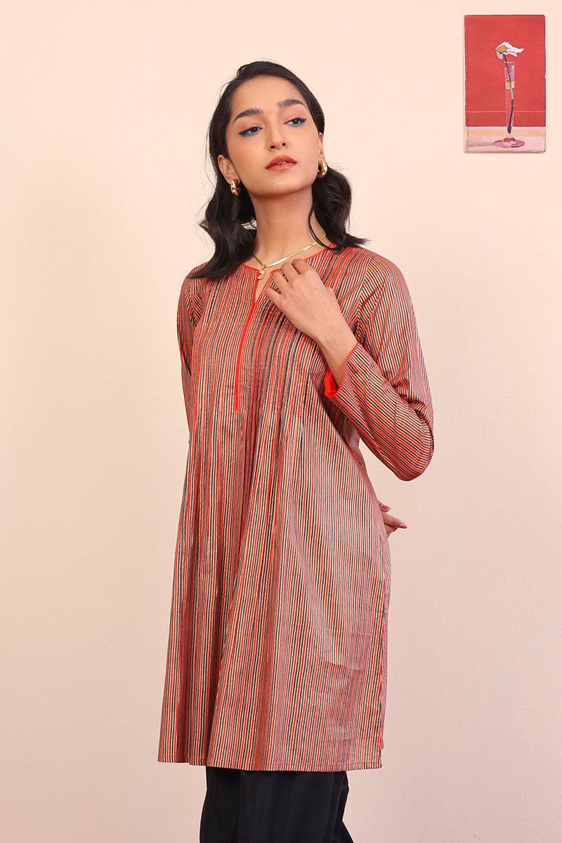Generation - Sunehri Kurti - Red - 1 Piece
