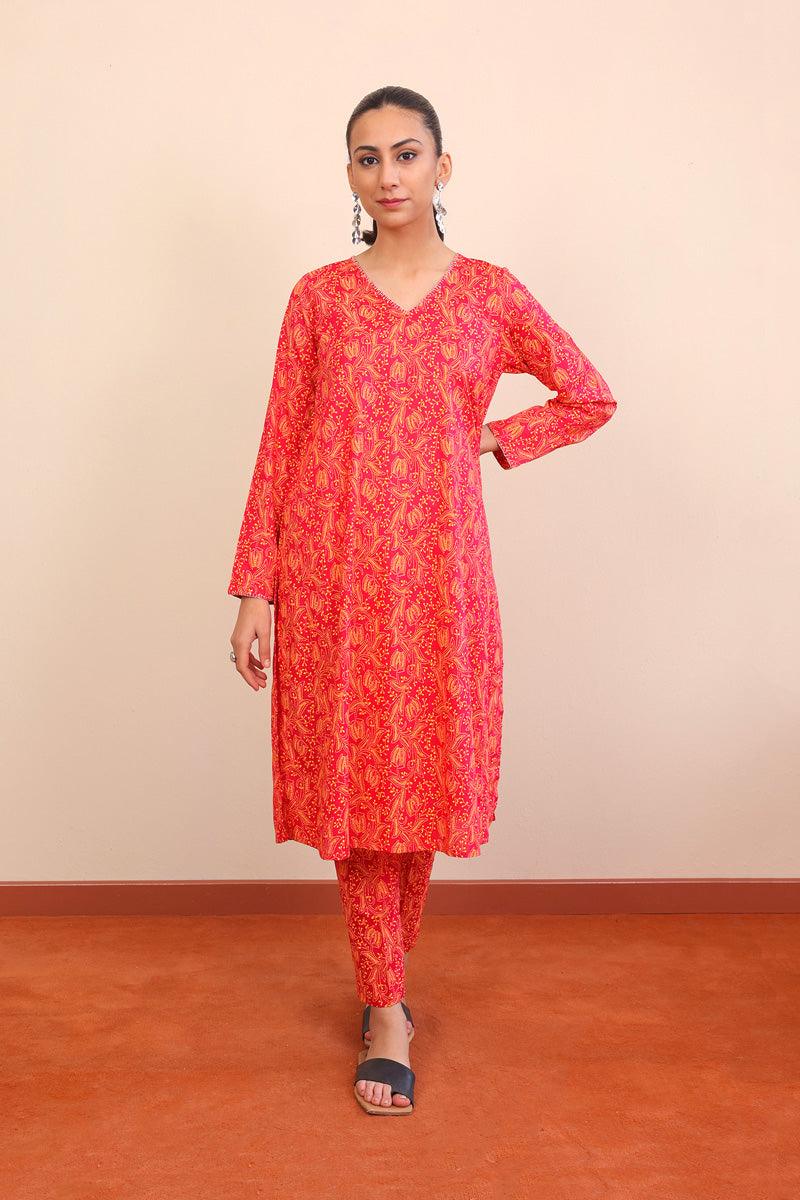 Generation - 2 Piece Tarkashi - Dark Pink  Lawn