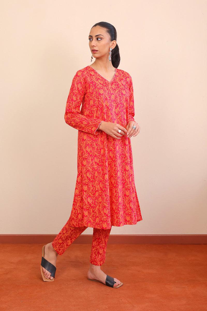 Generation - 2 Piece Tarkashi - Dark Pink  Lawn