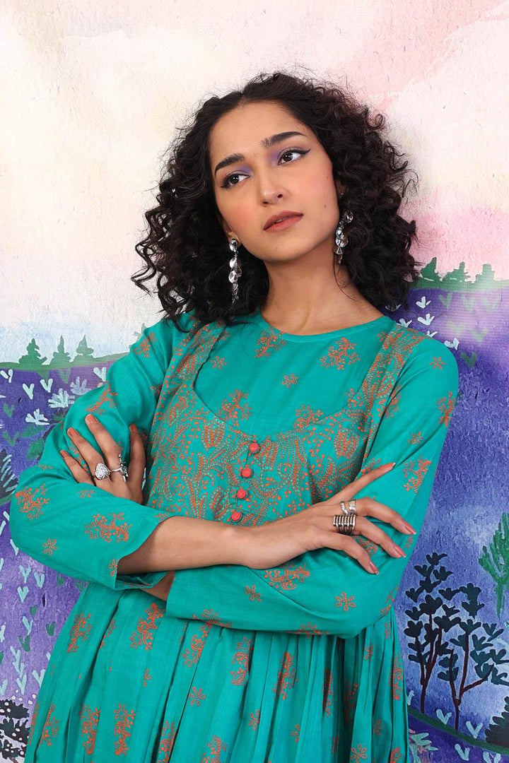 Generation - 1 Piece - Tarkashi Dress - Green - Lawn