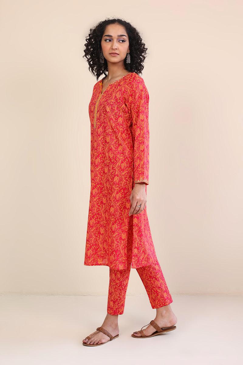 Generation - 2 Piece Tarkashi Set - Dark Pink  Lawn