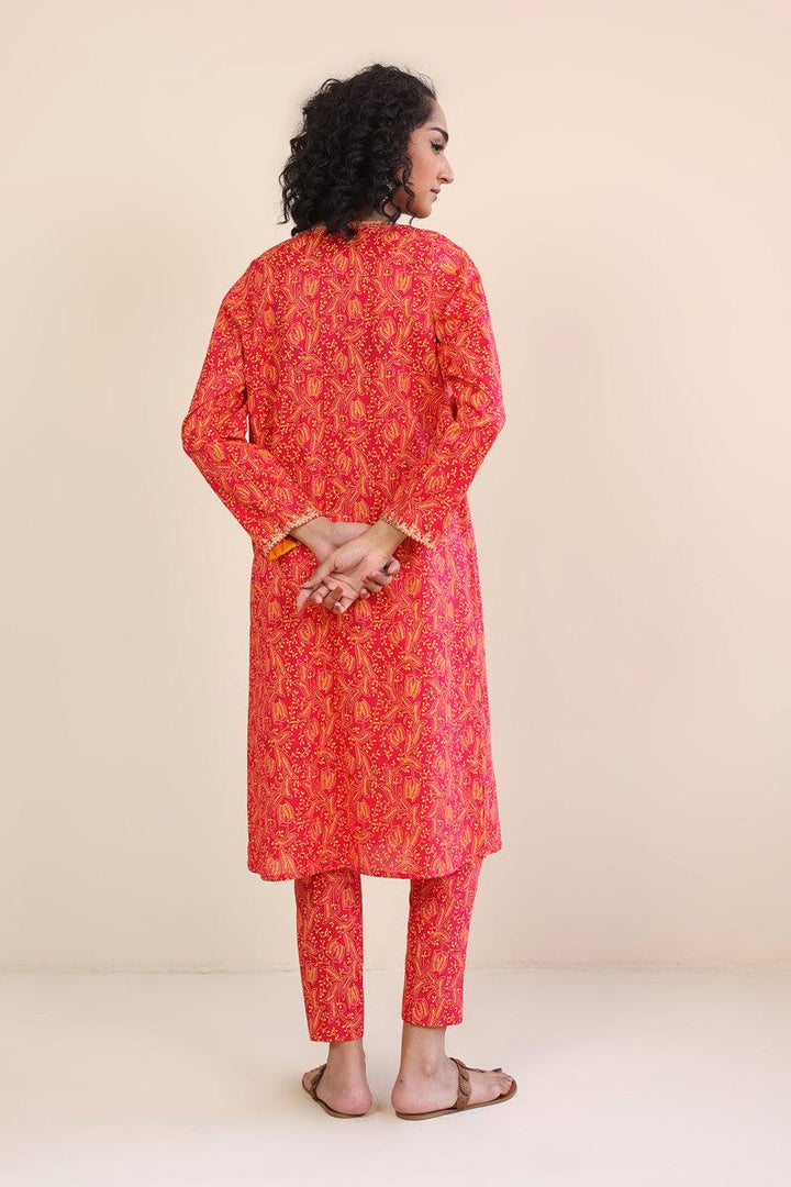 Generation - 2 Piece Tarkashi Set - Dark Pink  Lawn