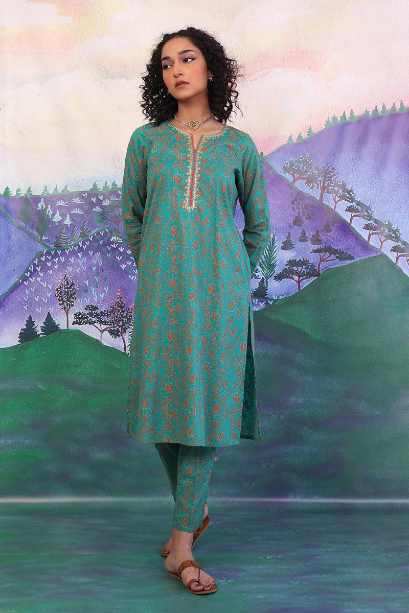 Generation - 2 Piece Tarkashi Set - Green  Lawn