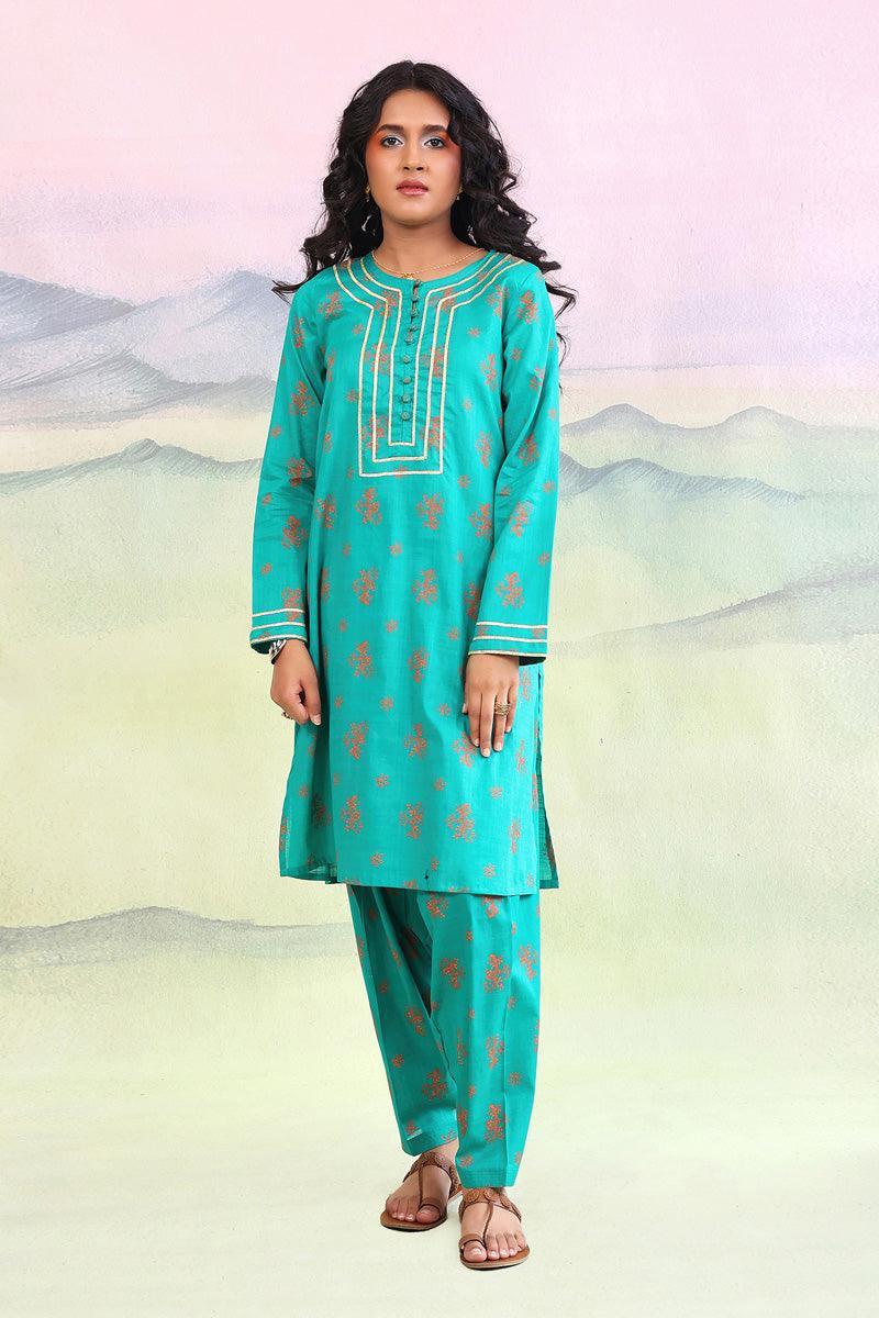 Generation - 2 Piece Tarkashi Set - Green  Lawn