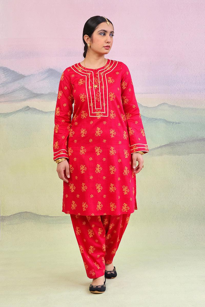 Generation - 2 Piece Tarkashi - Pink  Lawn