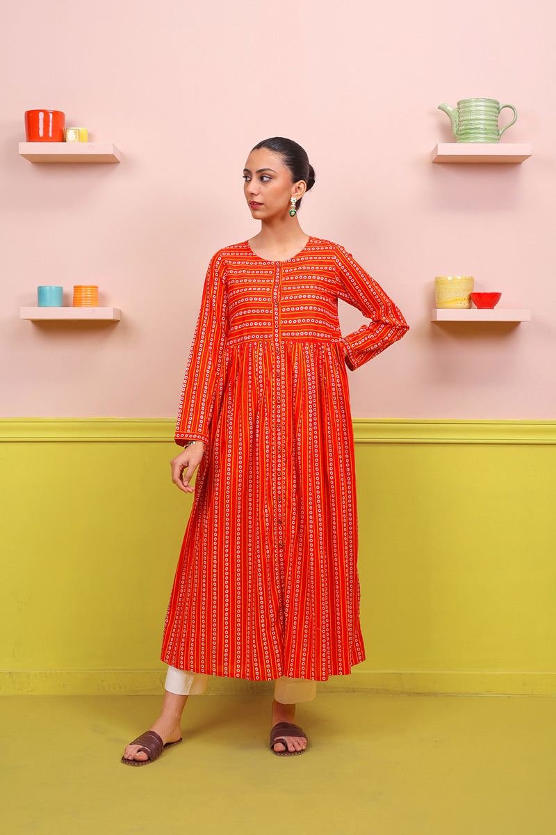 Generation - Moravian Dress - Red - Lawn - 1 Piece
