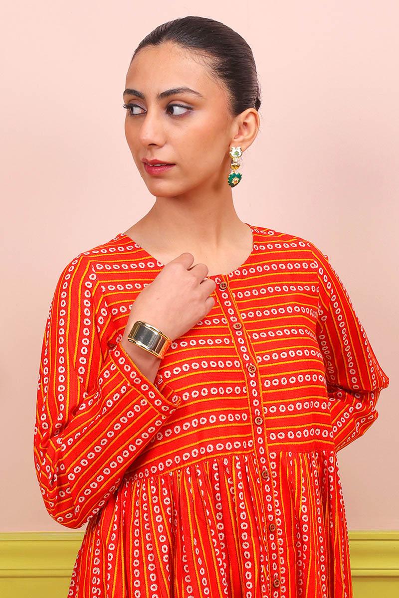 Generation - Moravian Dress - Red - Lawn - 1 Piece