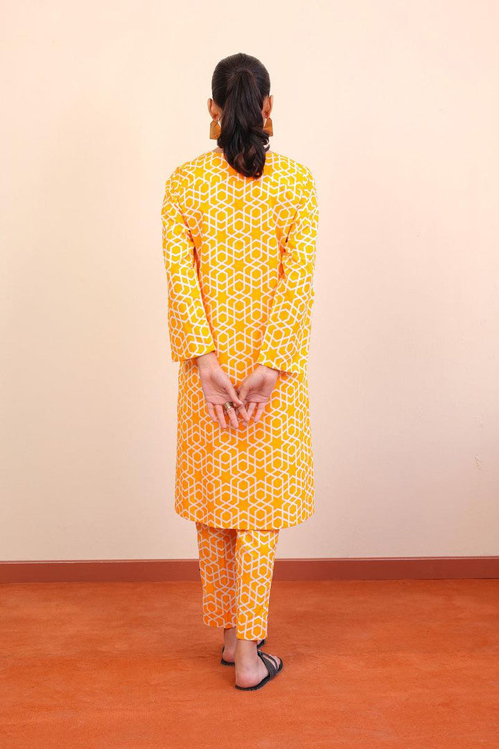 Generation - 2-Piece Geometric Set - Mango Yellow - Lawn