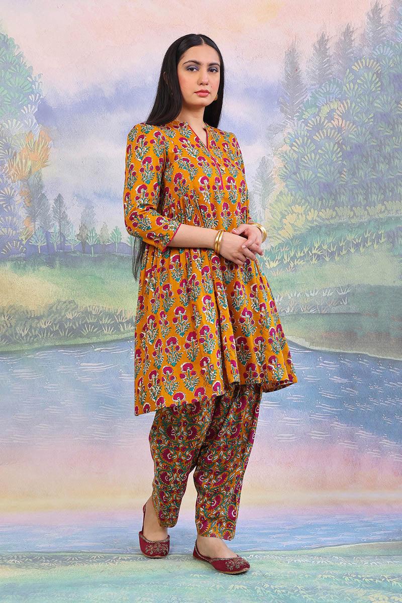 Generation - 2 Piece - Pankhi Set - Mustard - Lawn
