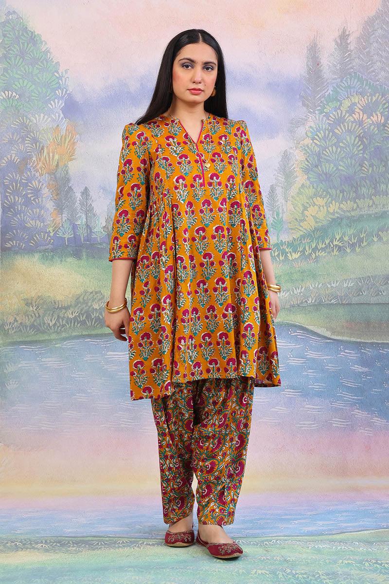 Generation - 2 Piece - Pankhi Set - Mustard - Lawn