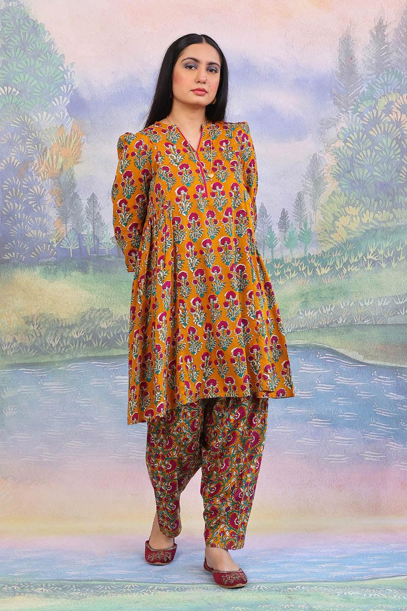 Generation - 2 Piece - Pankhi Set - Mustard - Lawn