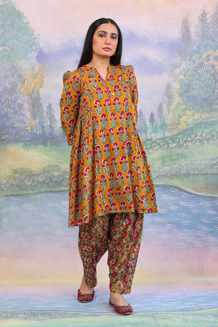 Generation - 2 Piece - Pankhi Set - Mustard - Lawn