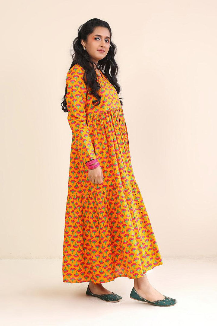 Generation - Kapaas Marigold Dress - 1 Piece - Mango Yellow - Lawn