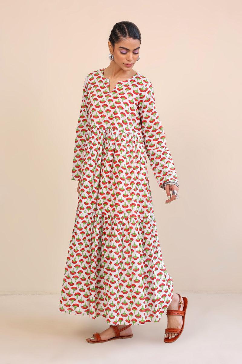 Generation - Kapaas Tiered Dress - 1 Piece - White - Lawn