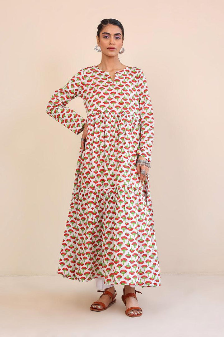 Generation - Kapaas Tiered Dress - 1 Piece - White - Lawn