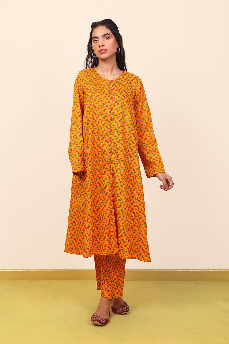 Generation - 2 Piece - Kapaas Set - Mango Yellow - Lawn
