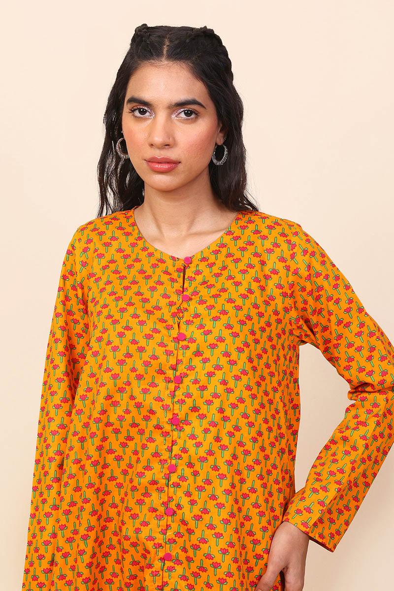 Generation - 2 Piece - Kapaas Set - Mango Yellow - Lawn