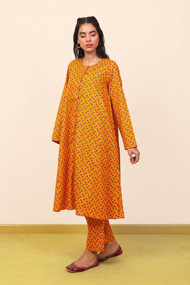 Generation - 2 Piece - Kapaas Set - Mango Yellow - Lawn