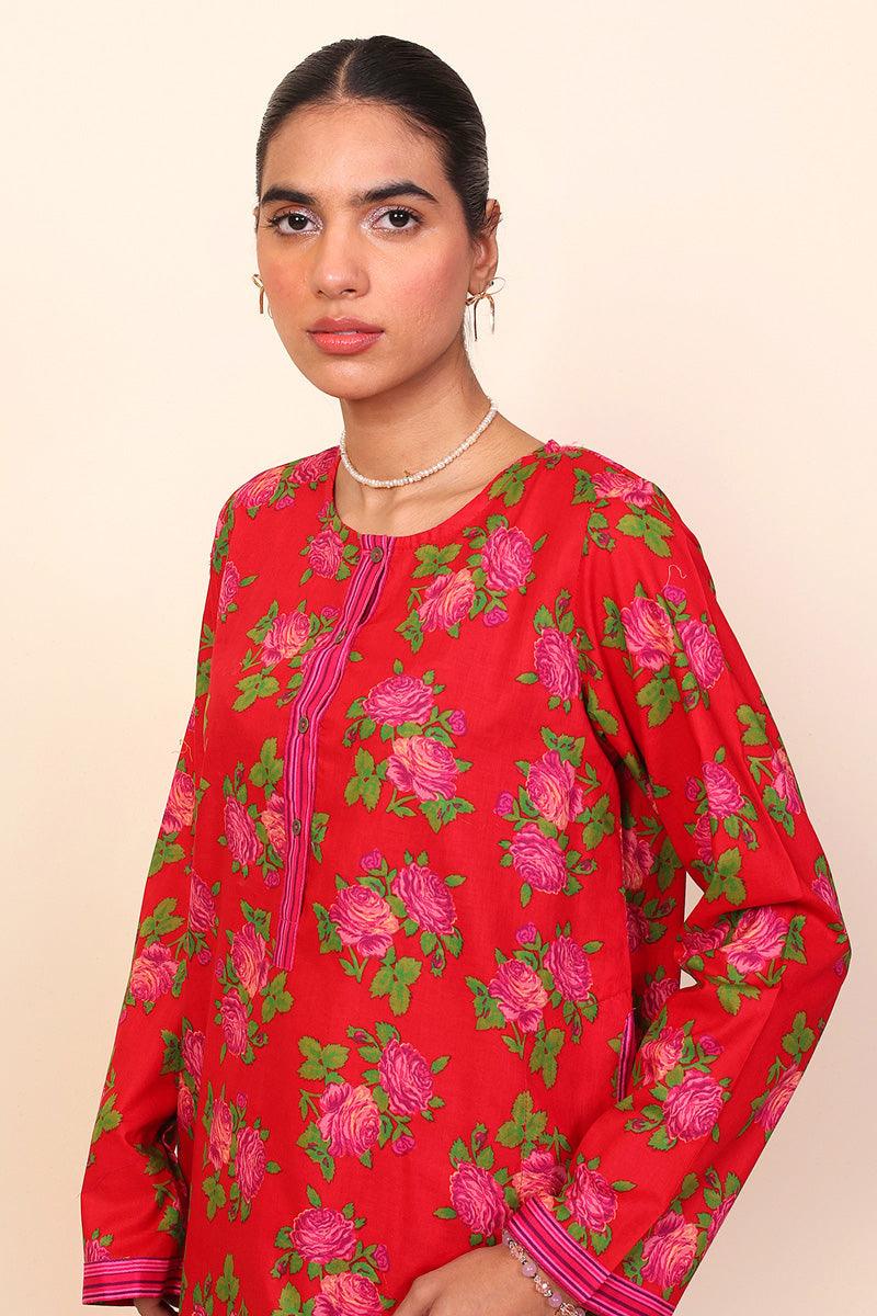 Generation - Gulab 2 Piece - Red - Lawn