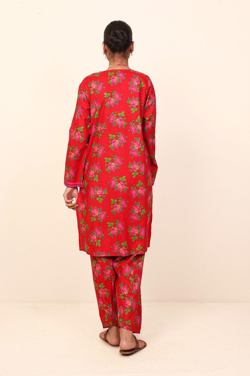 Generation - Gulab 2 Piece - Red - Lawn