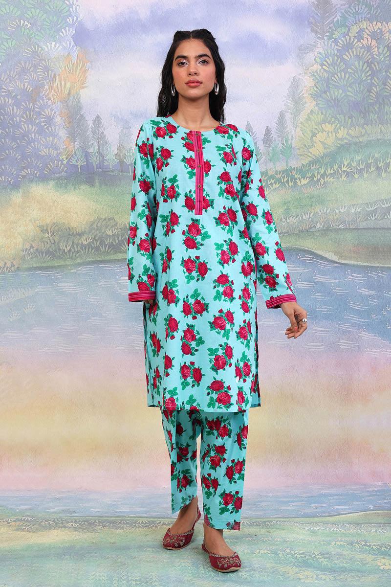 Generation - 2 Piece - Gulab Asmani Set - Sky Blue - Lawn