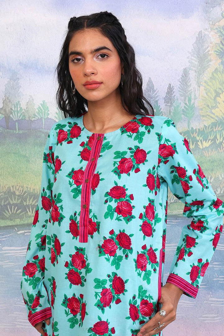 Generation - 2 Piece - Gulab Asmani Set - Sky Blue - Lawn