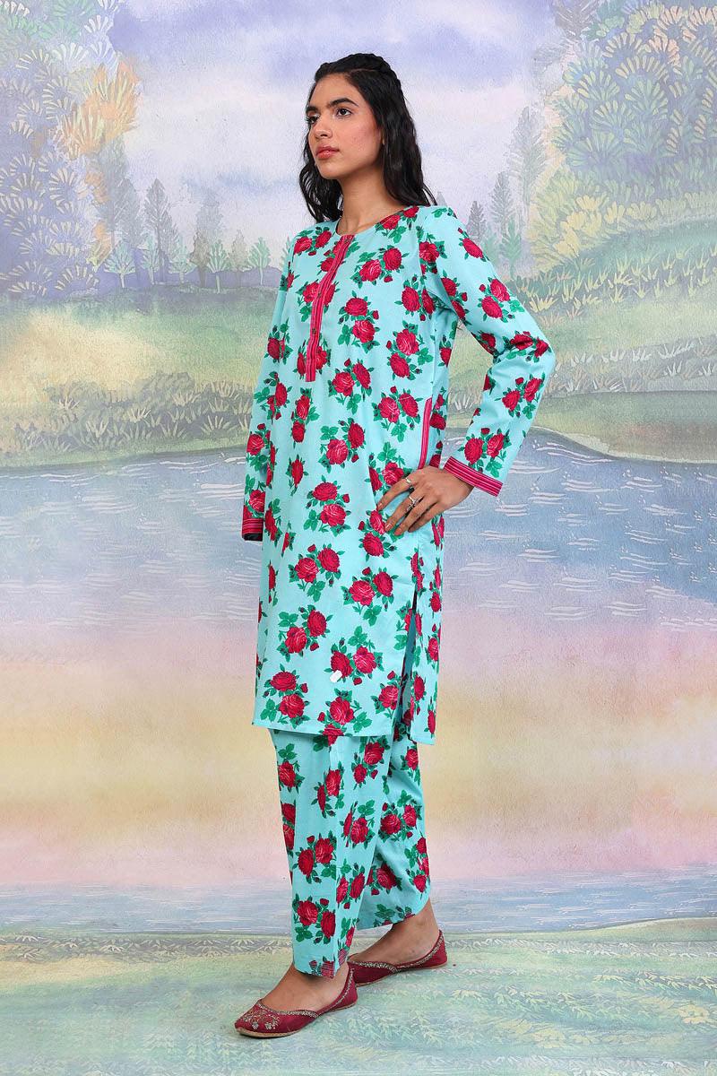 Generation - 2 Piece - Gulab Asmani Set - Sky Blue - Lawn