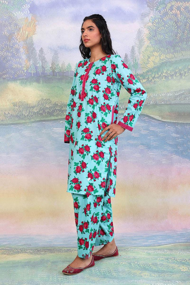 Generation - 2 Piece - Gulab Asmani Set - Sky Blue - Lawn