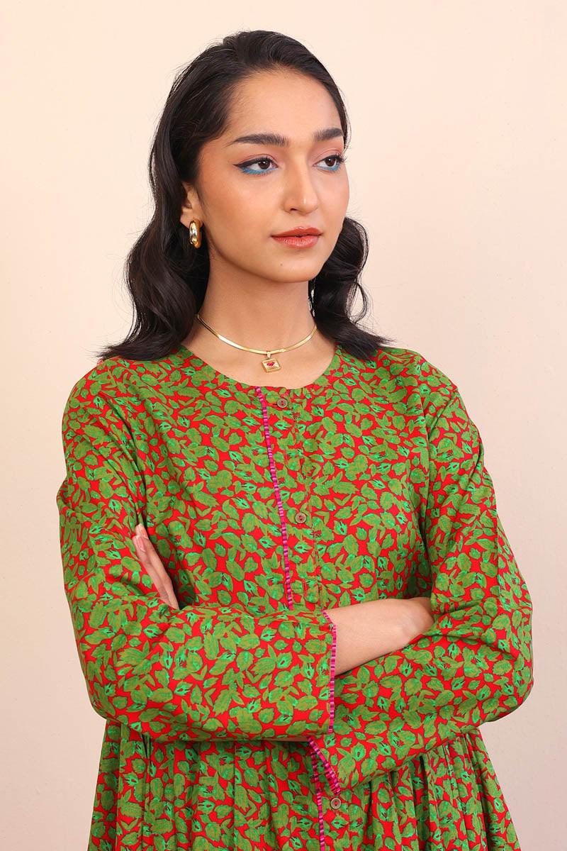 Generation - 1 Piece - Gulab Dress - Red - Lawn