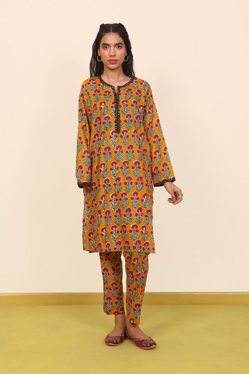 Generation - 2 Piece Pankhi - Mustard  Lawn