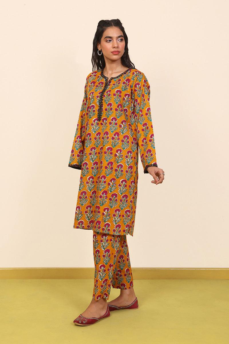 Generation - 2 Piece Pankhi - Mustard  Lawn