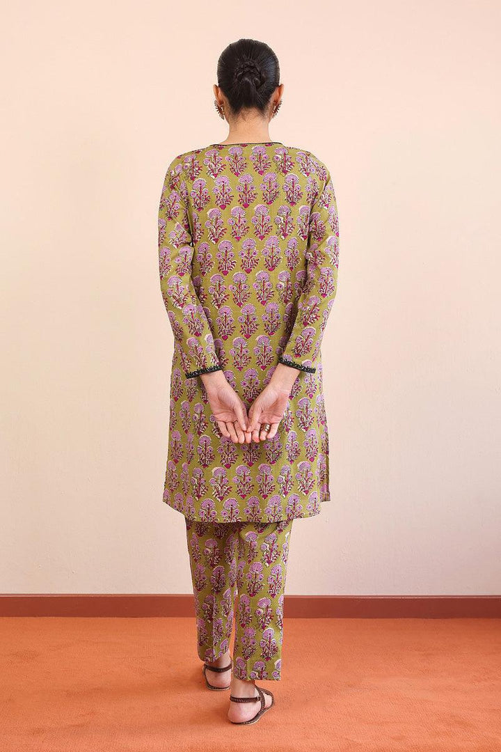 Generation - 2 Piece Pankhi - Olive Green  Lawn