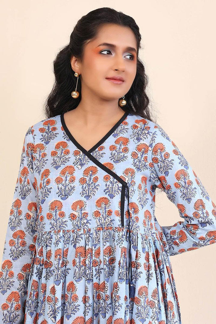Generation - 1 Piece - Pankhi Dress - Sky Blue - Lawn