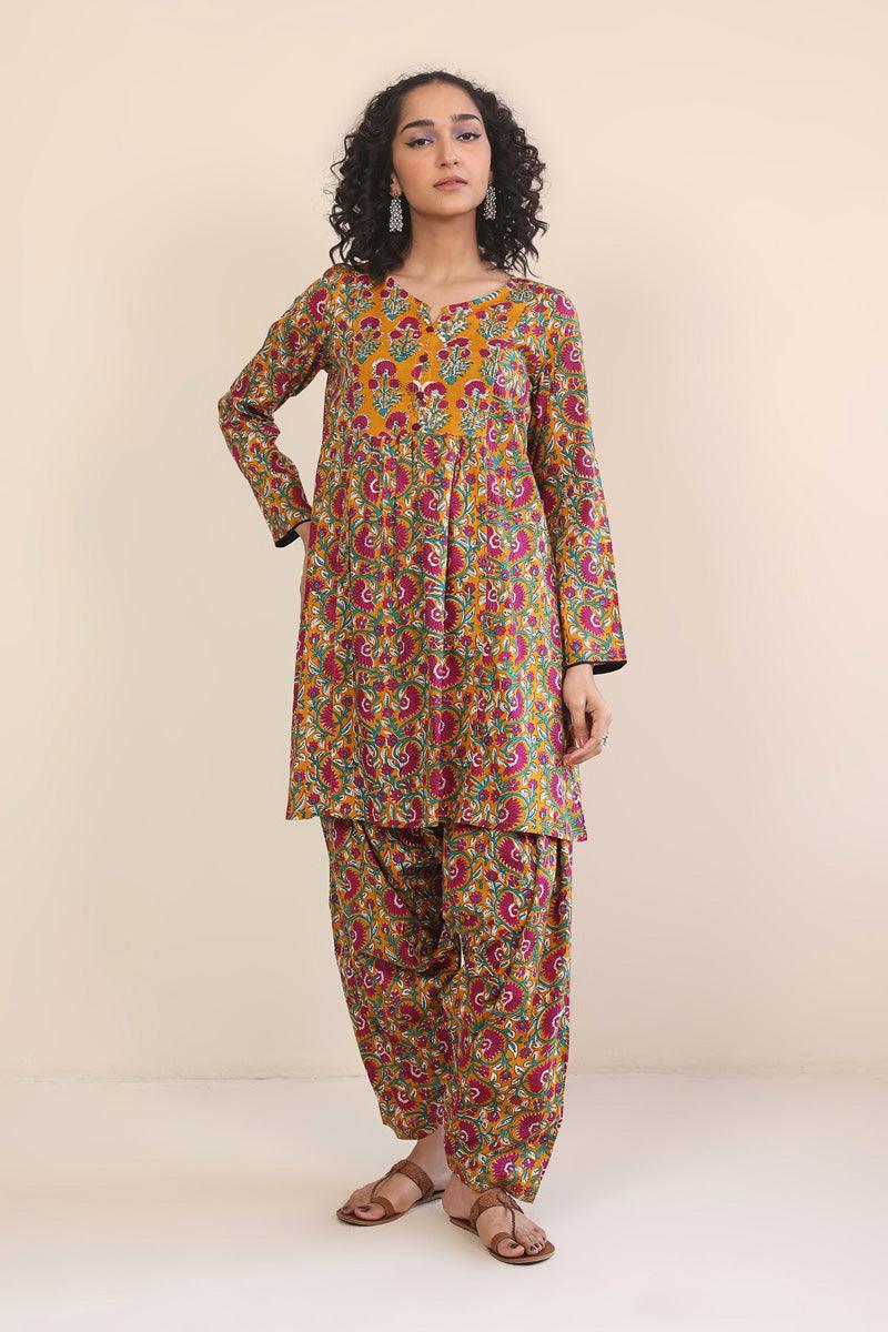 Generation - 2 Piece Pankhi - Mustard  Lawn