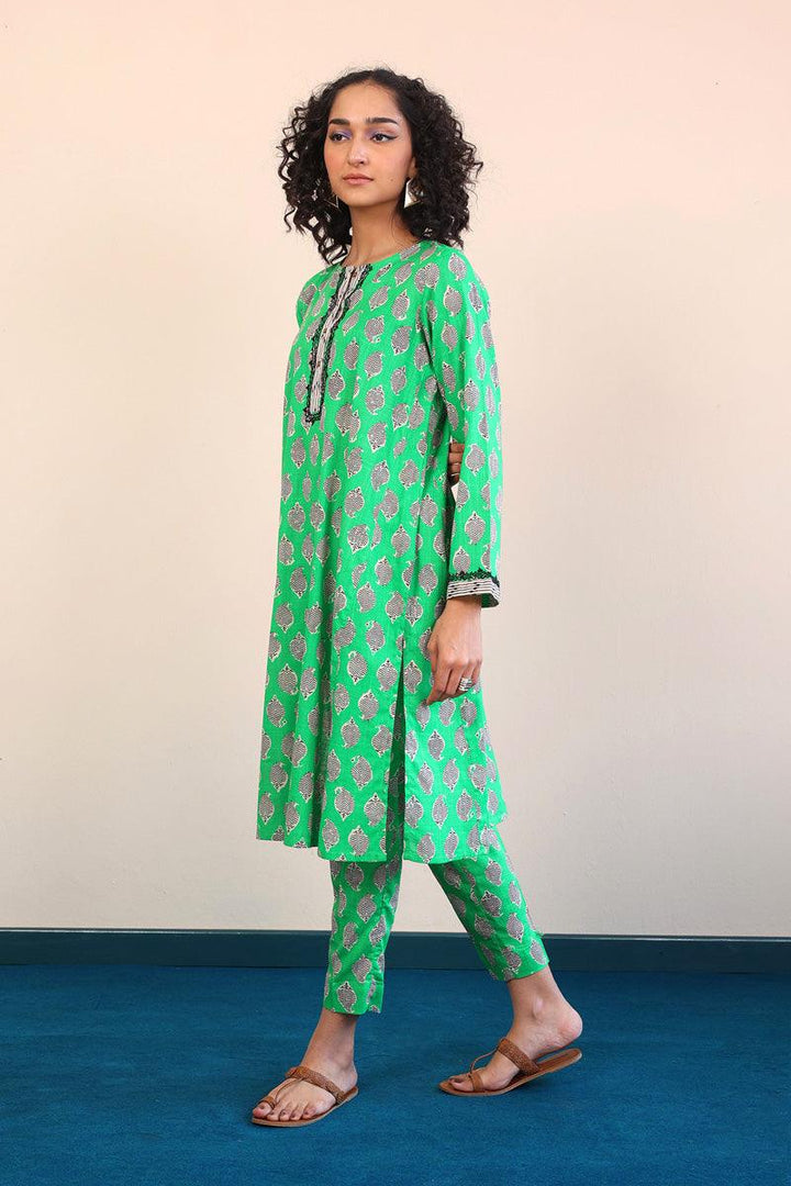Generation - 2 Piece Paisley Block - Green  Lawn